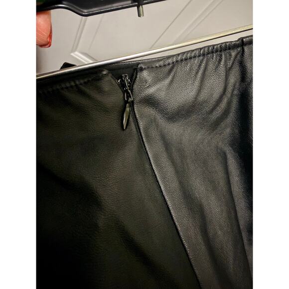 Abercrombie & Fitch Black Faux Leather Wrap Mini Skirt Women’s Small Y2K - Picture 7 of 12